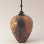 Lidded walnut hollow form